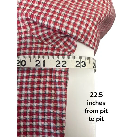 Polo Ralph Lauren Authentic Dungarees Men’s Shirt Red Plaid Flannel Cotton Tag S - Picture 4 of 5